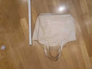 Bolso mano Furla piel blanco/beige