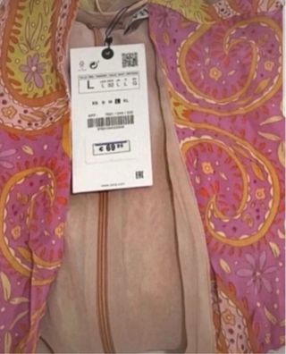Vestido estampado cut out Zara Talla L 