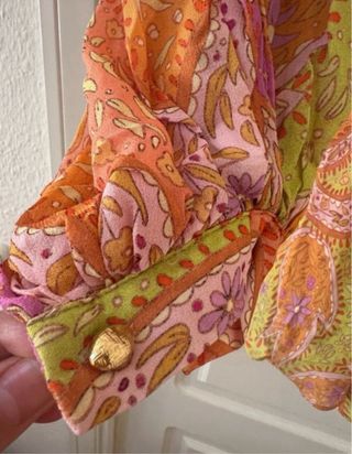 Vestido estampado cut out Zara Talla L 