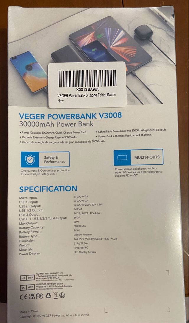 Powerbank 30000 Veger