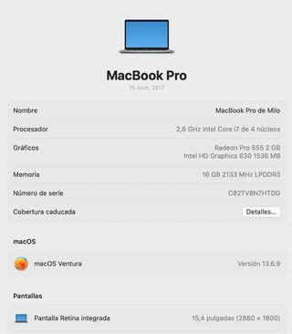 MacBook Pro i7 15’ impecable