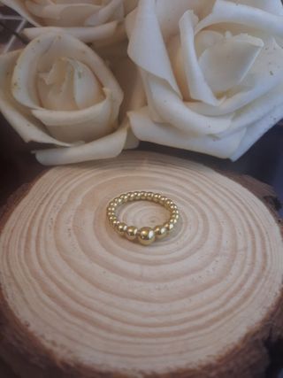 Precioso anillo plata chapado en oro