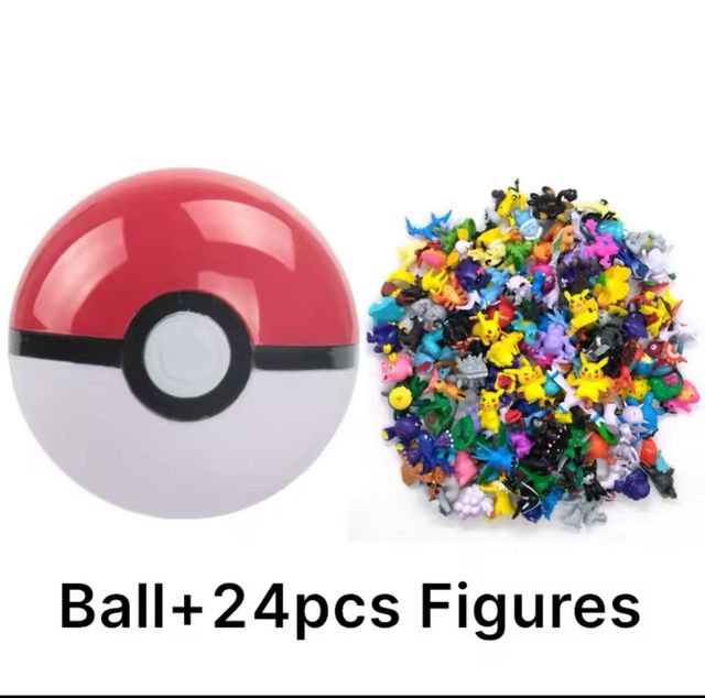 LIQUIDACIÓN Juguete bola pokemon + 24 figuras