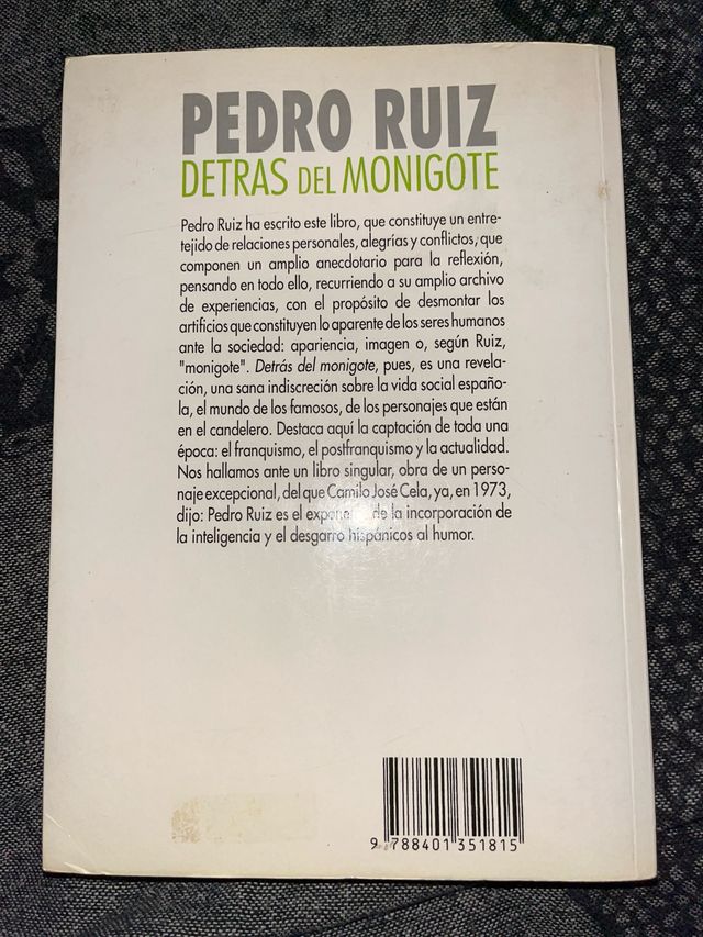 Pedro Ruiz. Detrás del Monigote