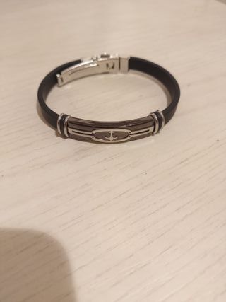 Braccialetto uomo Acciaio-Caucciù Madì