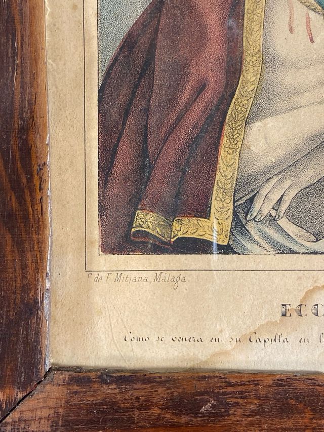 Litografía antigua Jerez de la Frontera F. Mitjana