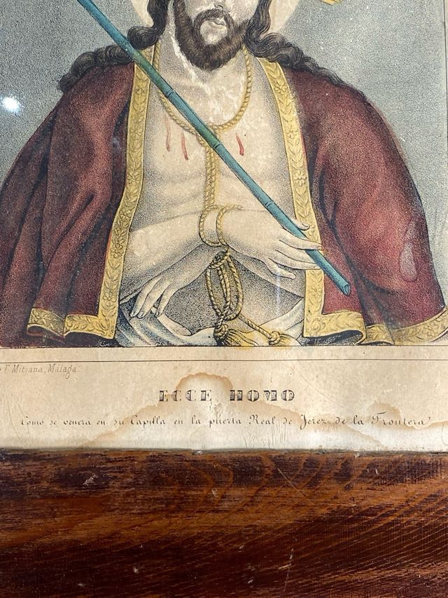 Litografía antigua Jerez de la Frontera F. Mitjana