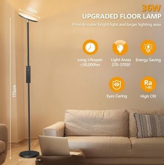 Lámpara de Pie LED Regulable de 36 W