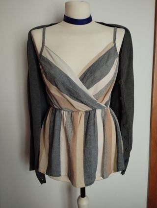 Blusa escote cruzado