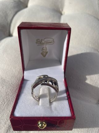 Anillo oro blanco