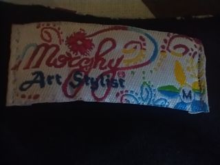 Vestido ibicenco corto negro y rojo