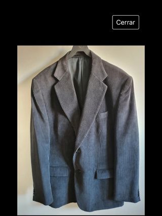 Chaqueta pana azul vintage