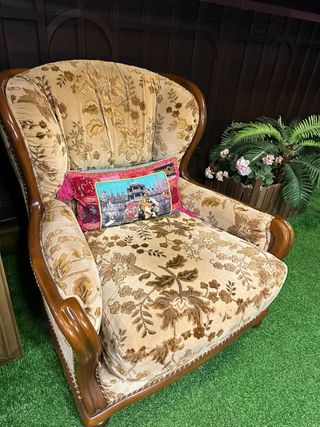 sofa terciopelo antiguo
