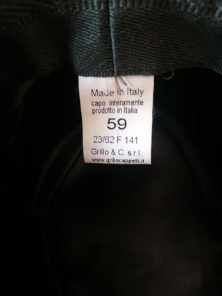 Cappello uomo 59 cm feltro