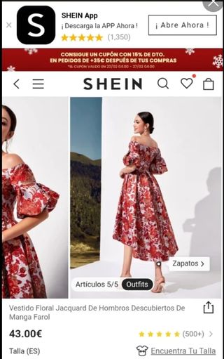 Vestido de fiesta shein 