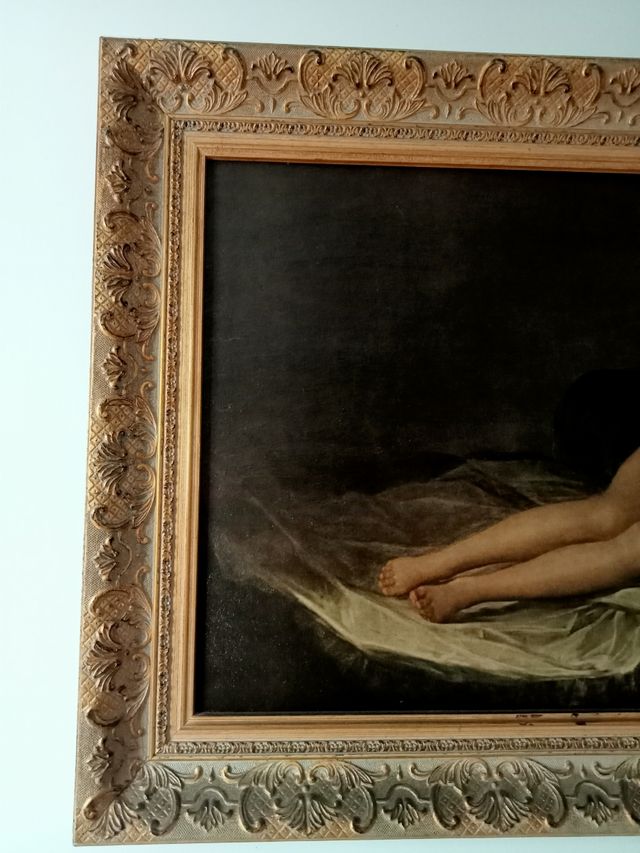 Impresionante Óleo Antiguo - Desnudo Femenino