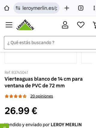 Vierteaguas blanco pvc 2 uds