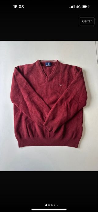 Jersey GANT talla S mujer granate