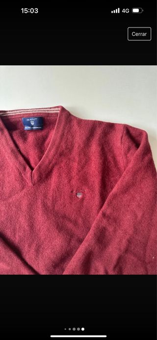 Jersey GANT talla S mujer granate