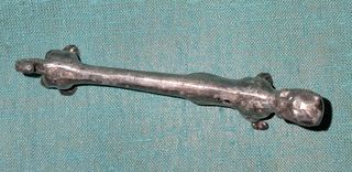 ANTIGUO REPOSA CUCHILLO PELTRE FIGURA PANTERA