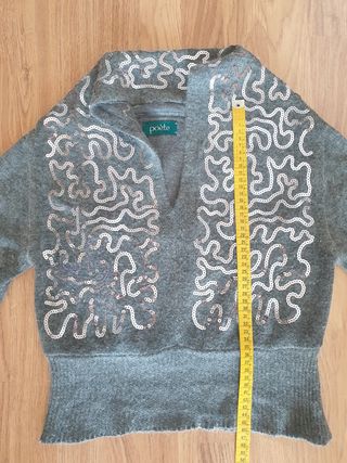 Jersey de angora con lentejuelas