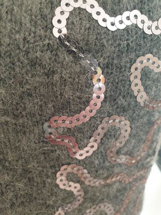 Jersey de angora con lentejuelas