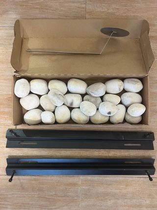 Biochimenea mural en acero y negro CBRTVB