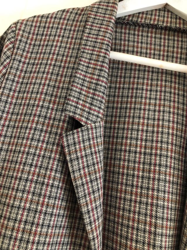 Chaqueta recta cuadros