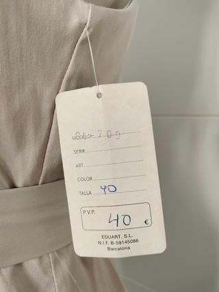 Vestido de fiesta beigh talla 40