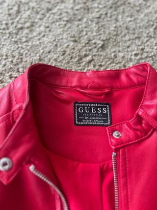 Chaqueta cuero roja