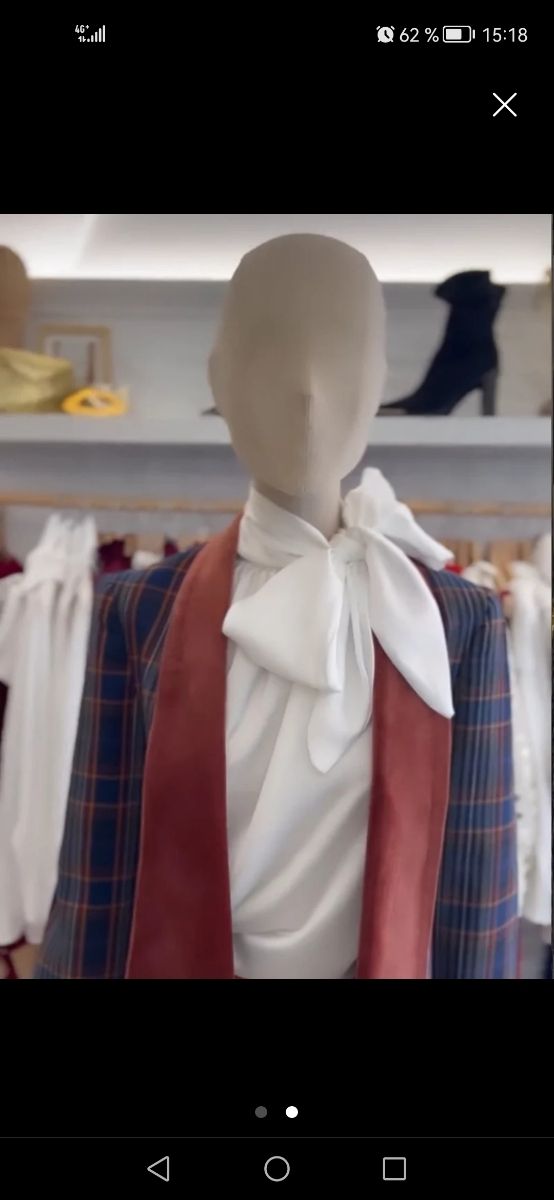 Camisa blanca mujer lazo