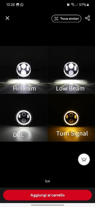 Faro vespa px lml star a led piaggio