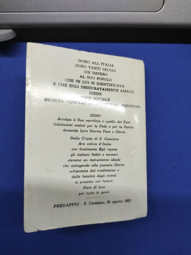Libretto fotografico Benito Mussolini