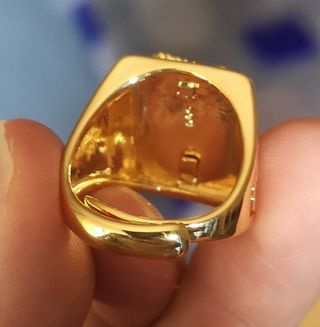 anillo baño oro 24k bisuteria