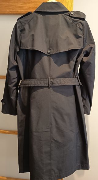 Gabardina/Trench negro Comptoir des Cotonniers 