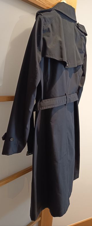 Gabardina/Trench negro Comptoir des Cotonniers 