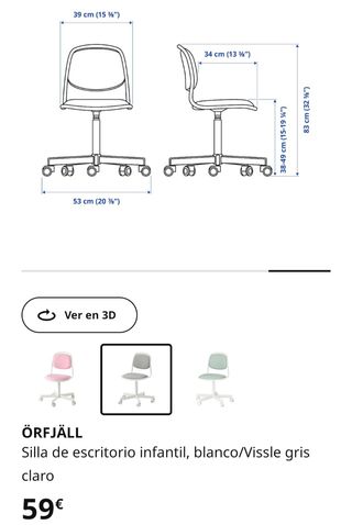 Silla escritorio infantil Ikea