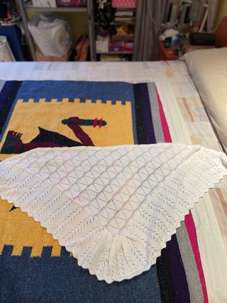 Toca traje fallera bebé blanca de pico