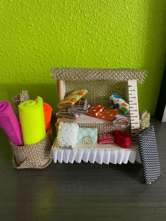 Puesto de navidad para belenes: telas