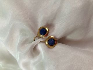 Pendientes oro 18k y lapislázuli naturales