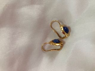 Pendientes oro 18k y lapislázuli naturales