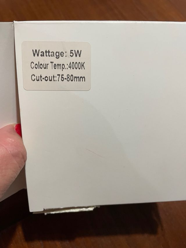 6 Focos led 5 w. Color blanco 4000k.