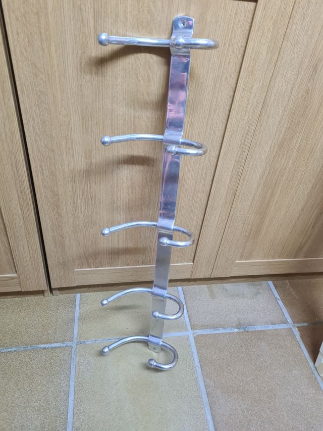 Perchero plateado acero