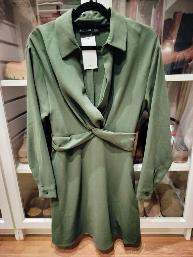 Vestido verde Mango