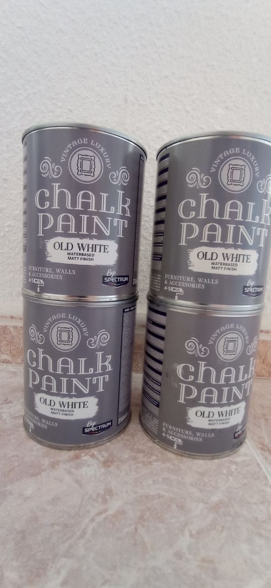 Pintura a la tiza blanca