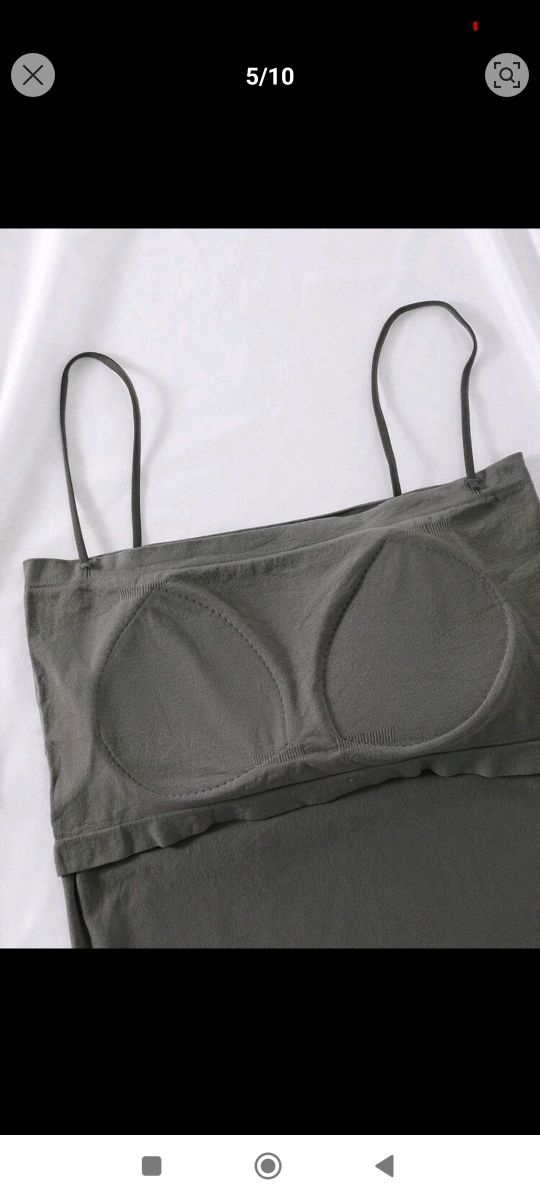 4 camisetas talla S con copa incorporada