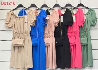 Vestido de manga abombada