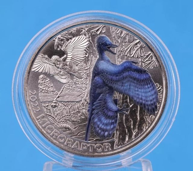 Austria 3 Euros 2022 moneda cambia de color
