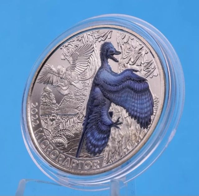 Austria 3 Euros 2022 moneda cambia de color
