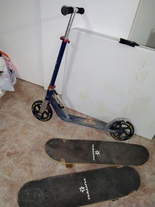 Patinete de dos ruedas y de cuatro